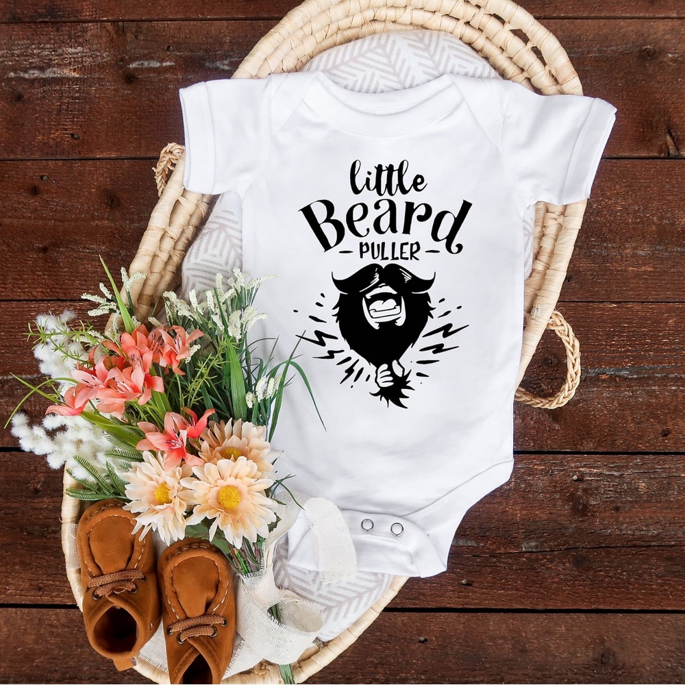 Little Beard Puller Baby Onesie